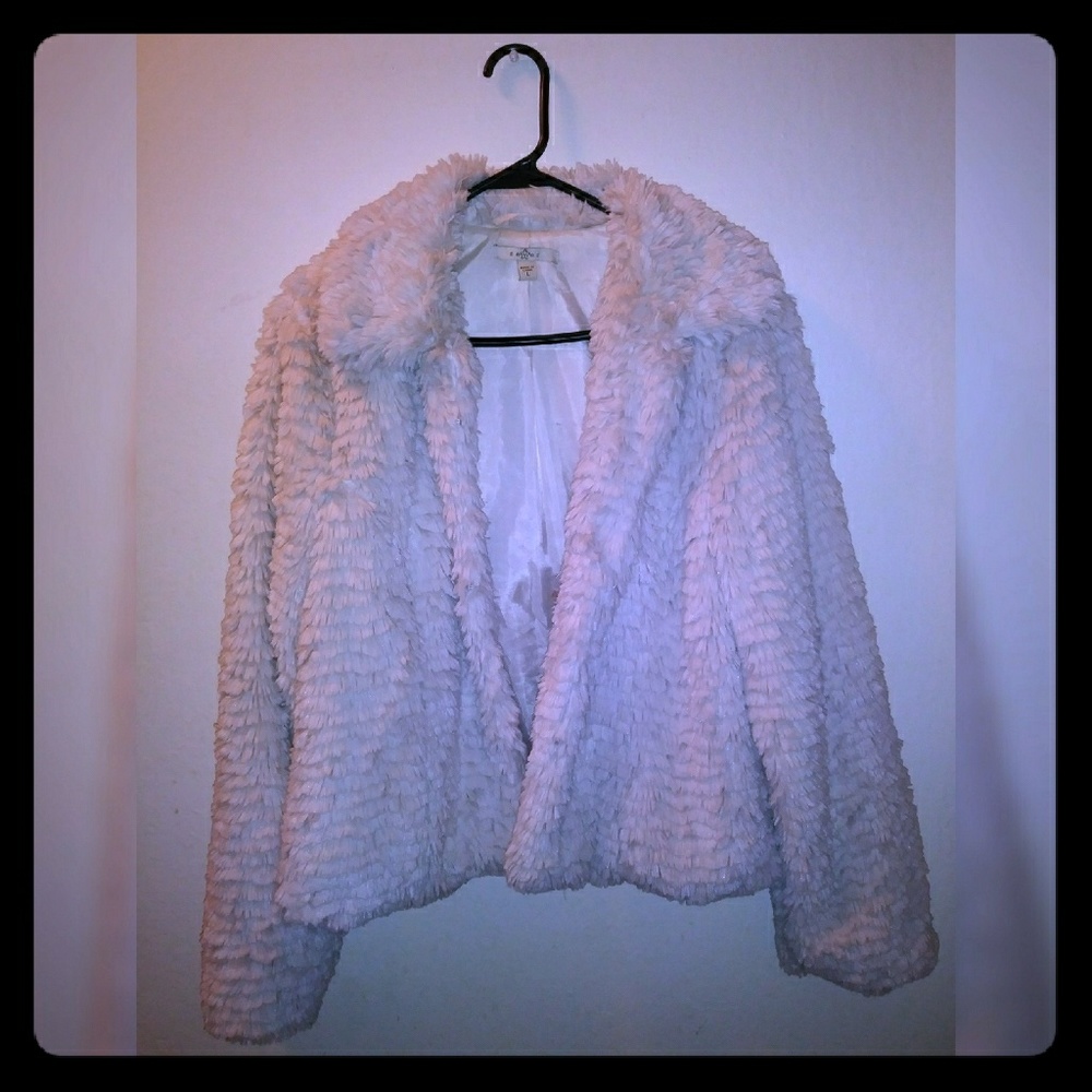 White Faux Fur Coat